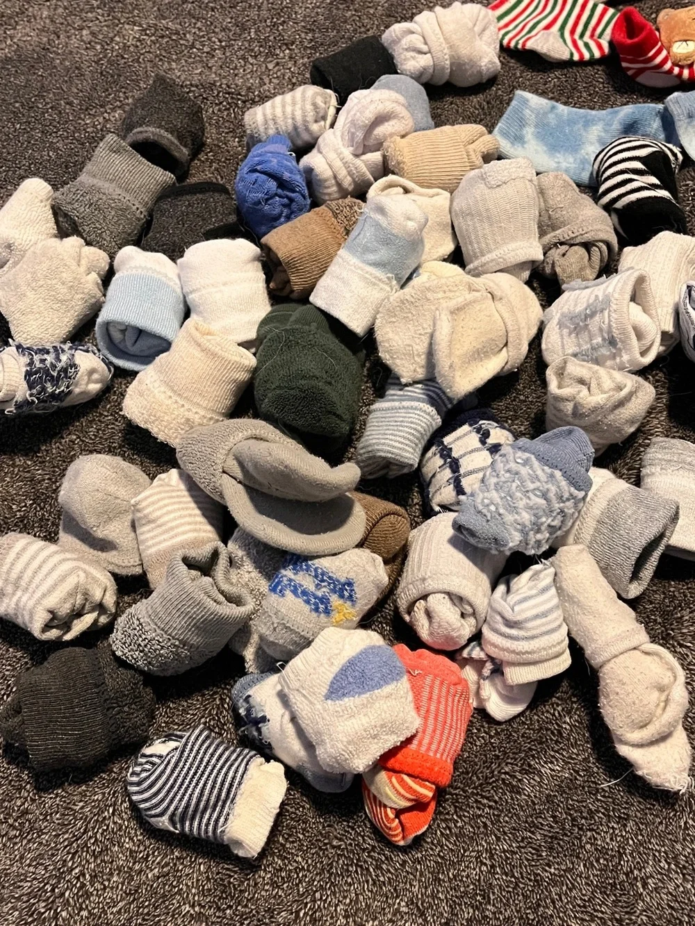 Kids Red Bear Stripe Socks - Brand
